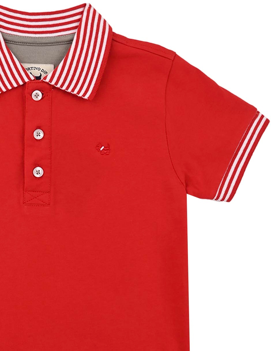 Playera tipo polo Namia de algodón para bebé niño 3