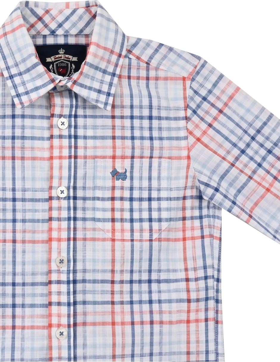 Camisa casual Lovari de algodón manga larga para bebé niño 3