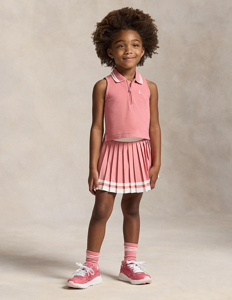 Playera tipo Polo de algodón para bebé niña 2