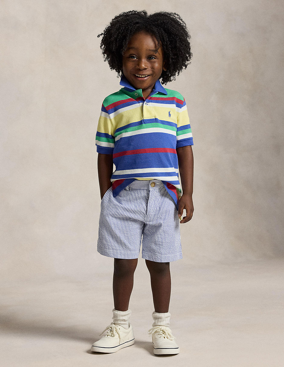 Playera tipo polo de algodón para bebé niño Playera tipo polo de algodón para bebé niño