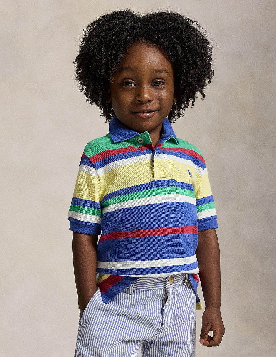 Playera tipo polo de algodón para bebé niño 2